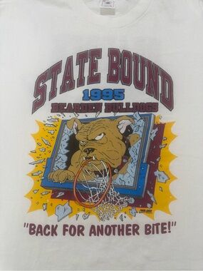 Vintage 1995 Bearden Bulldogs State Bound Basketball T Shirt XL USA Double Sided